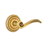 Elan Wave/Drop Privacy (Bed & Bath) Door Lever with Round Rosette