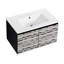 Meuble-lavabo mural flottant 30 po avec lavabo en céramique et porte d'armoire à fermeture douce en céramique, porte, meuble-lavabo