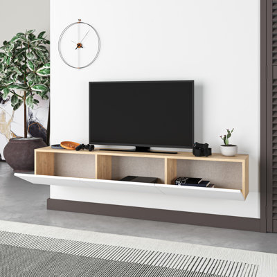 Kishon Wall-Mounted TV Stand for TVs up to 55" with Storage Cabinets
