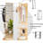 Solid Wood Full - Length Mirror With 360 Rotation And Storage Hook, Suitable For Clothing Store Hook Storage, Corridor