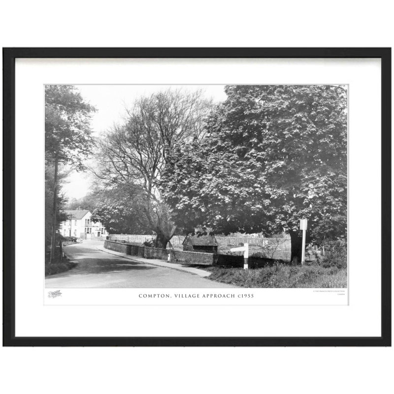 Compton, Village Approach C1955 - Single Picture Frame Print, 40cm H X 50cm W x 2cm D