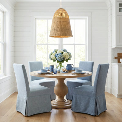 Willa Dual-Weave Rattan Bell Pendant Light, Coastal Modern Handwoven Pendant, 16" Wide