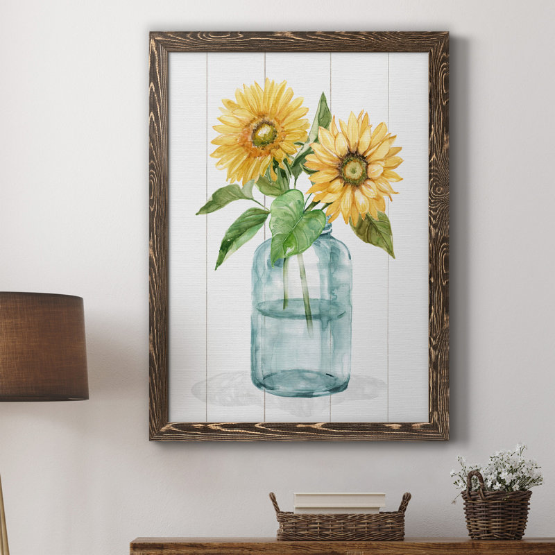 Sunny Day I - cadre photo, impression sur toile, Toile avec cadre noyer, H 24 po x l 18 po x P 1,5 po