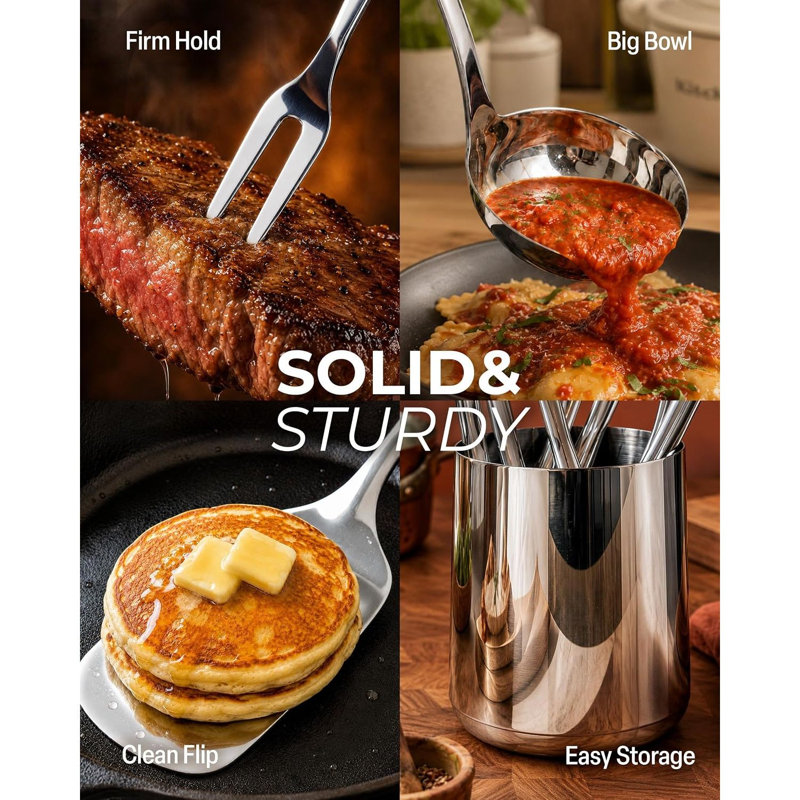 Ustensile de cuisine en acier inoxydable Zulay - Ustensile de cuisine en acier inoxydable - Gadgets de cuisine durables