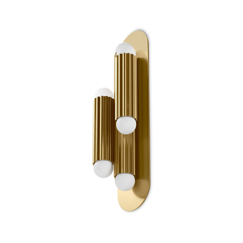 Vesta 6 - Light Sconce, Burnished Brass