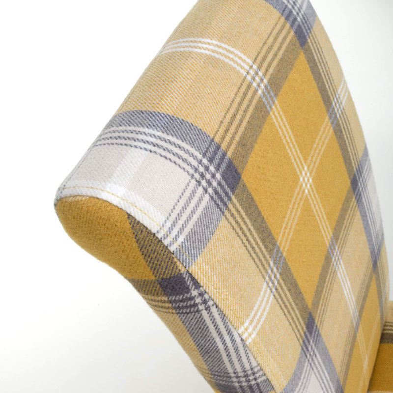 McCrackin 48cm H Cotton Upholstered Side Chair in Yellow