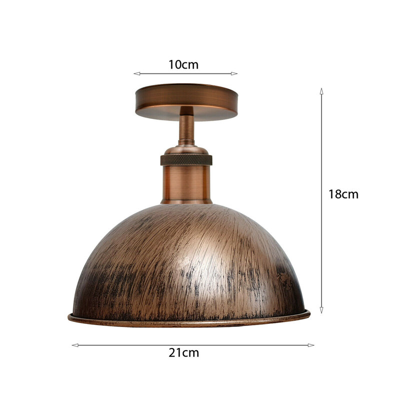 Nadeau Semi Flush Mount, Brushed Copper, Copper