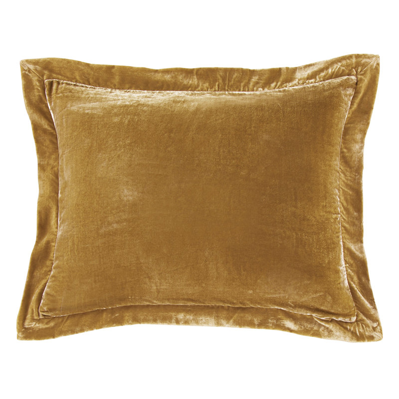 Stella Faux Silk Velvet Flanged Romantic Western 27x39 inch Dutch Euro Pillow, Teal