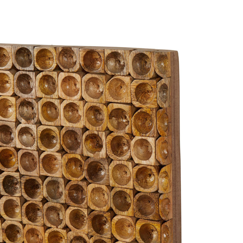 Cole And Grey Mango Wood Handmade Stacked Tree Trunks Abstract Wall Decor, 47.3" H x 16" W x 2.1" D