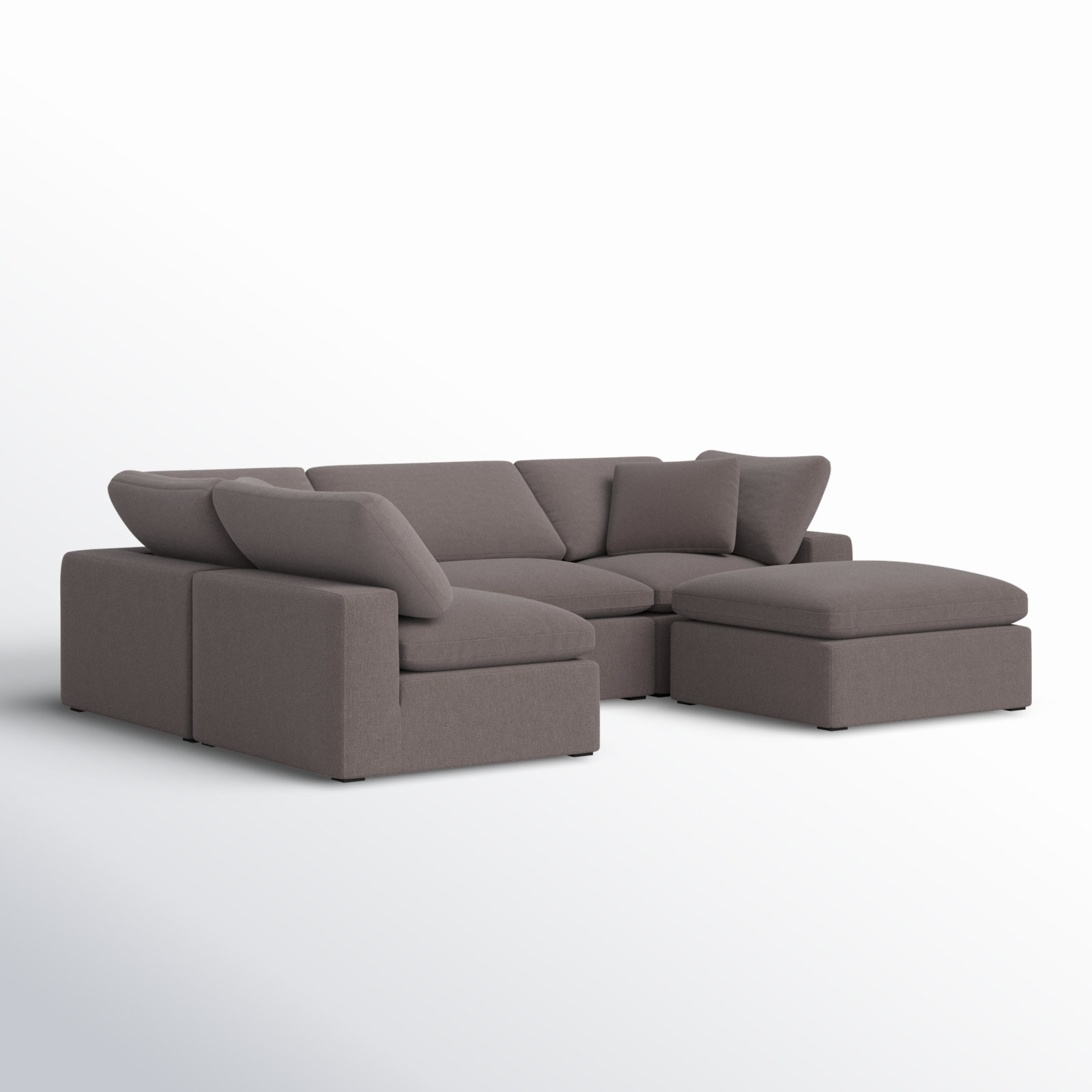 Calana Modular Sectional, Slate, 5 Piece