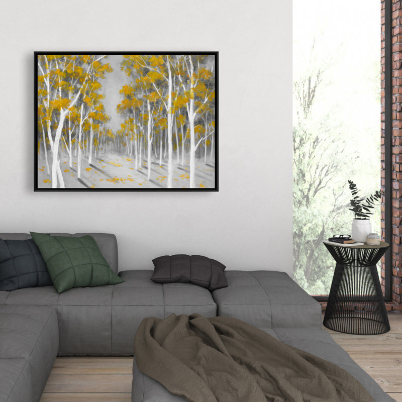 Yellow Birch Forest Print On Canvas, 36" H x 48" W