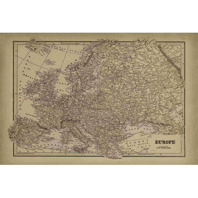 Carte rétro de l'Europe