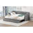 Twin XL To King Size Upholstered Daybed With Two Drawers, Gray