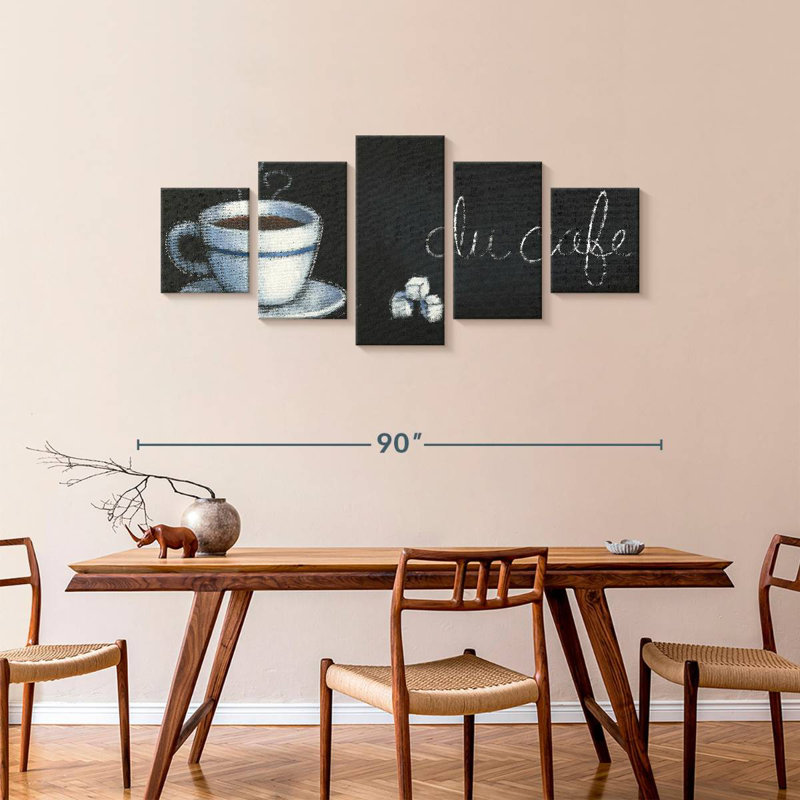 Tableau noir, menu, café, H 36 po x l 80 po