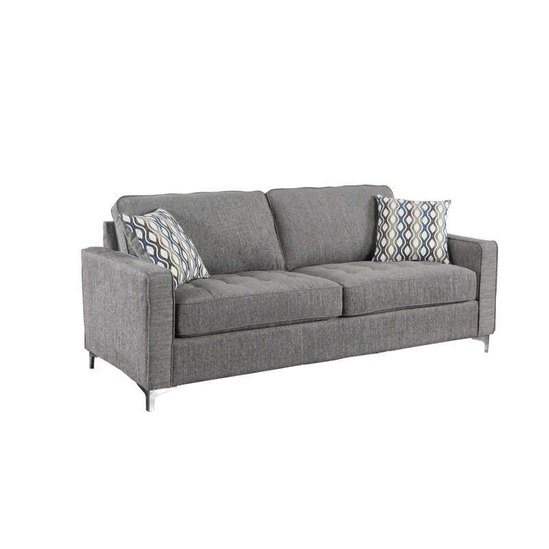 Canapé à accoudoirs carrés 79 po Kahealani, Gris graphite
