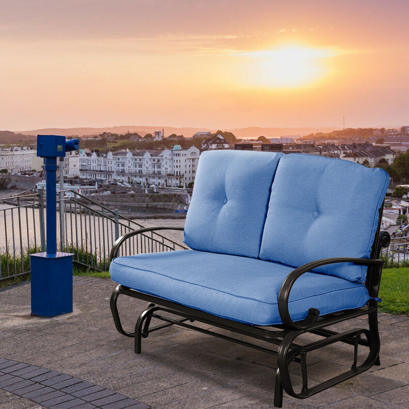 Banc à bascule pour terrasse avec coussins d’extérieur Quealy