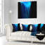 Motif de fractales bleues - coussin imprimé abstrait-29603934-29603938