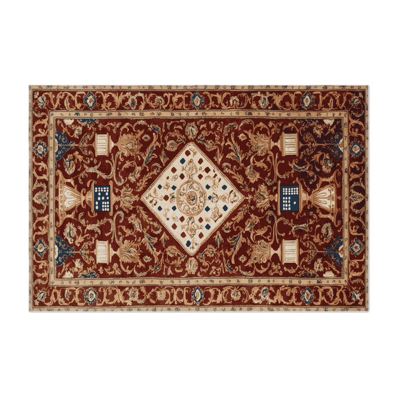 French Brown Indoor and Outdoor Area Rug, Rectangle 2' x 3'