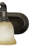 Sutherland 6-Light 48 inch Wide Parisian Bronze Transitional Bathroom Vanity Lighting Fixture, Amber Alabaster Glass Shade, Dimmable, LED Compatible, Over the Mirror Wall Mounted, Full Backplate-15516919