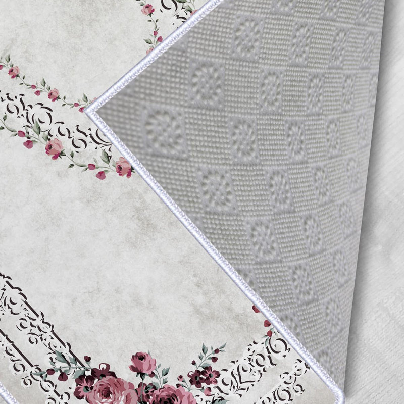 Tapis luxueux, 100% polyester, 23,6 po x 39,4 po | 650 po / m², hauteur de poils de 0,3 po | Antibactérien, envers antidérapant en PVC, lavable à la machine | Impression numérique 3D, parfaite pour le décor du salon et de la chambre à coucher