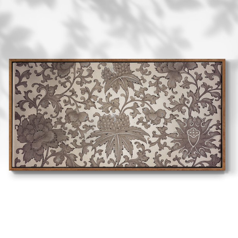 Série abstraite-DCCCLXV- Toile tendue avec châssis tendue, prête à être accrochée, H 21 po x l 41 po, Noyer