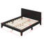 Base de lit en bois avec tête de lit, lit plateforme Mid-Century moderne-763722733-763722727