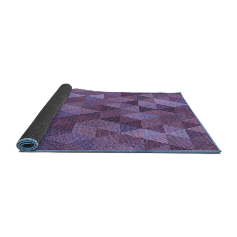 Tapis mauve à motif géométrique Branford, Rond 8 pi