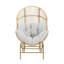 Fauteuil oscillant d'extérieur en osier Palos-827180306-827180305