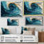 «Aqua Coastal Spirals Of Waves», art mural spirales abstraites-993695078-993695103-993695096