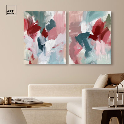 «Dance of the Brush Duo», reproduction d'art sur toile par Art Remedy, 24 x 30