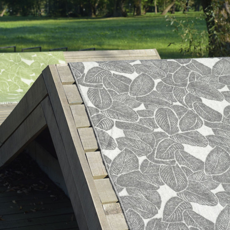 Soft Black Leaves Recycled Merino Wool Throw