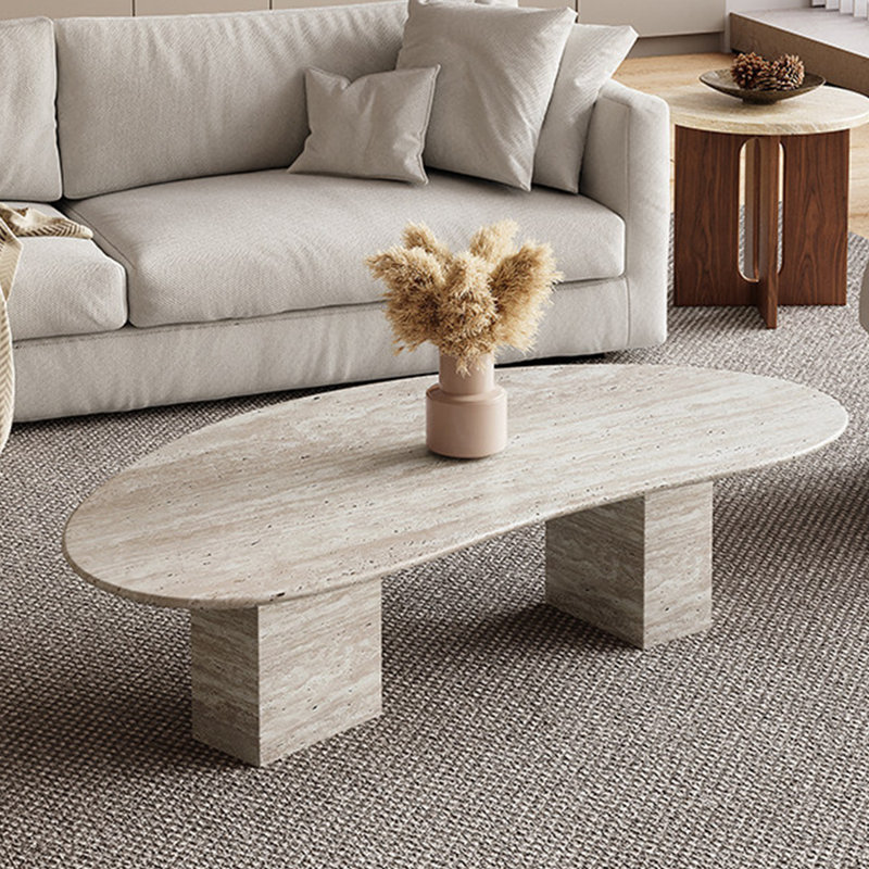 Image de table basse en pierre, H 13,78 po x l 55,12 po x P 17,72 po