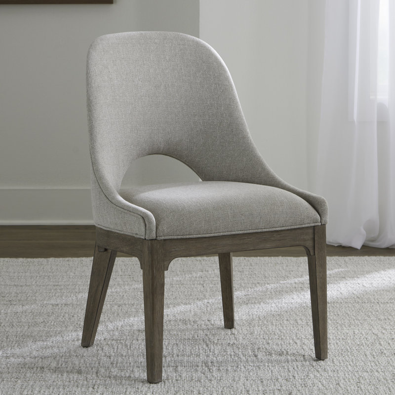Chaise d'appoint rembourrée Shaly, Brun