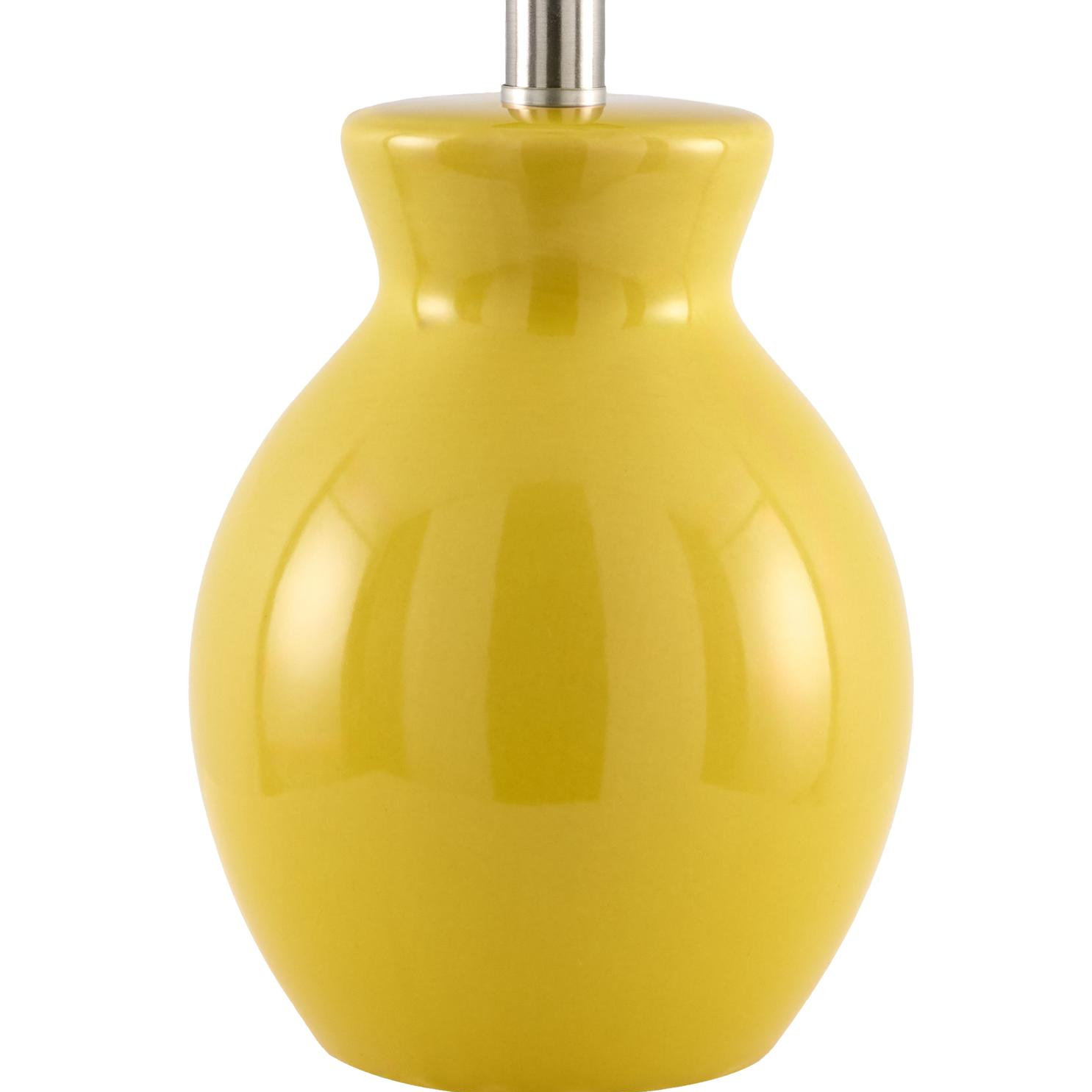 Momsen Drum Ceramic Table Lamp, 15'' H X 8'' W X 8'' D, Yellow