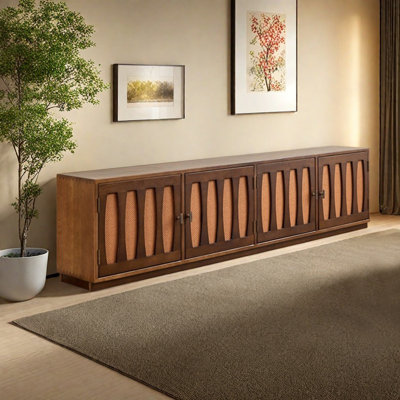 American style rattan TV stand