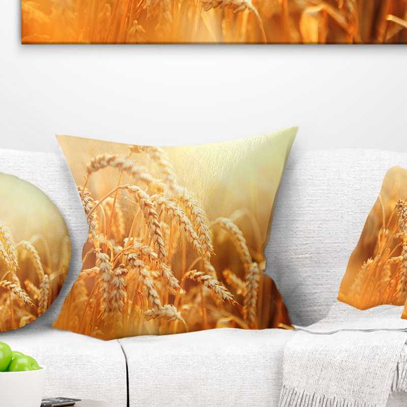 Coussin Schafer Ears of Wheat, 18 po x 18 po, Coussin décoratif