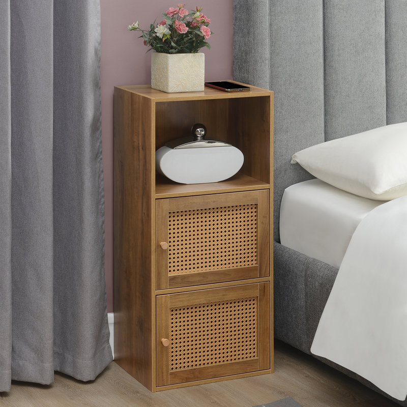 Buffet décoratif H 35,25 po x l 16,5 po Renita, Brun / orge beige