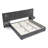 King Size Upholstered Platform Bed with Integrated Nightstands,Adjustable Reading Lights-1977899720