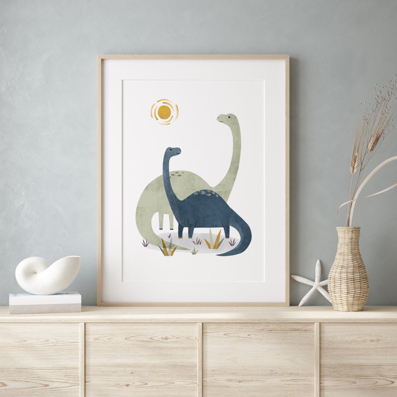 Ensemble de dinosaures, impressions sur papier - Sans cadre, H 18 po x l 14 po