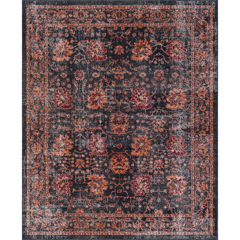 Floral Indoor Rug, Rectangle 7'10" x 10'