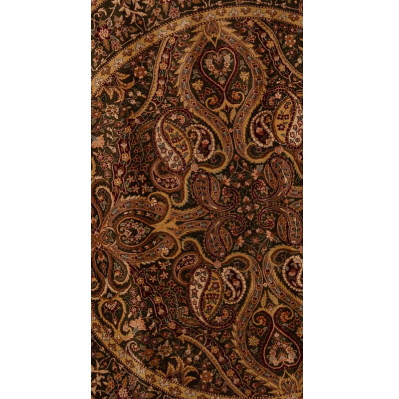 Wool Oriental Area Rug in Beige/Black/Rust
