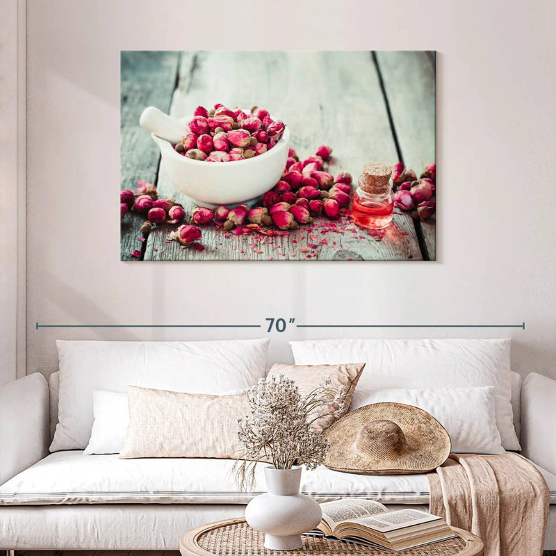 Harnek Rose Oil, 30" H x 45" W