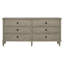 Commode double en bois gris recyclé Victoria à 6 tiroirs-1067326314