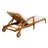 Lira Outdoor Acacia Wood Chaise Lounge With Adjustable Backrest & Cushion (Set of 1)-1795507267