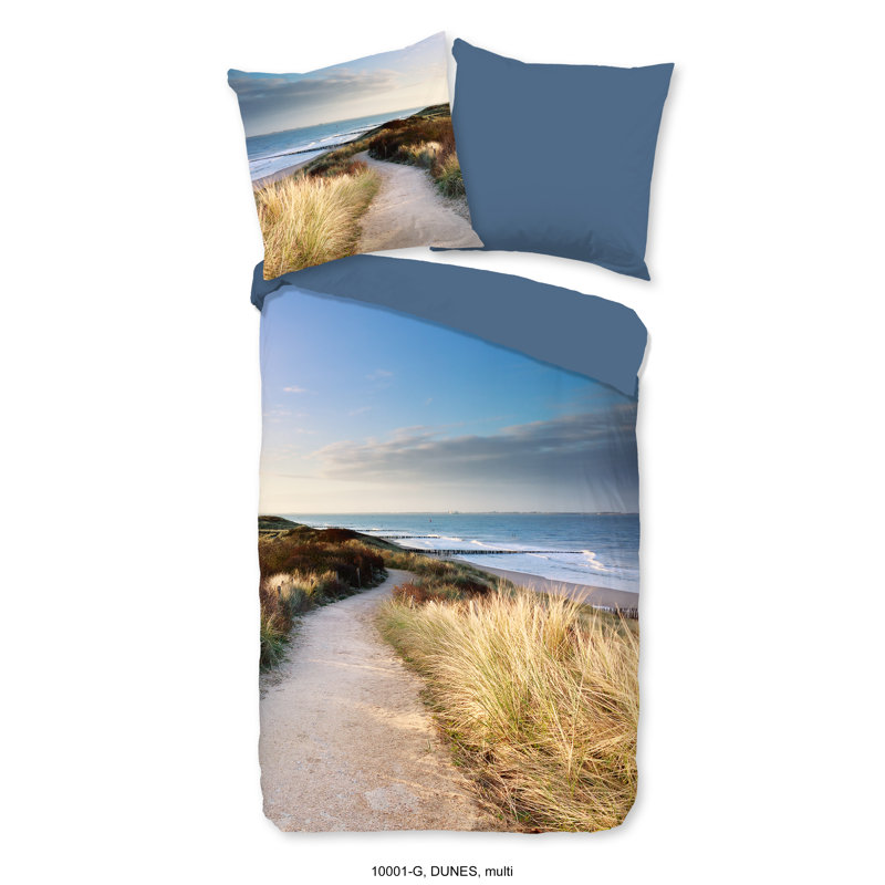 Good Morning Cotton Floral Duvet Cover with Pillowcases, 155 x 220 cm - 2 Pillowcases 80 x 80 cm