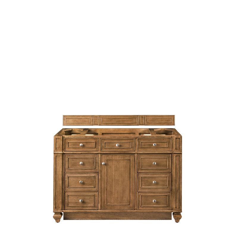 Bristol 48'' W Single Bathroom Vanity Base, Saddle Brown