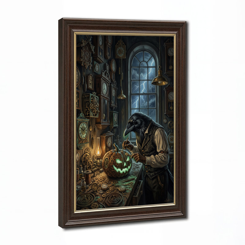 Art mural sur toile Steampunk Raven, H 24 po x l 16 po