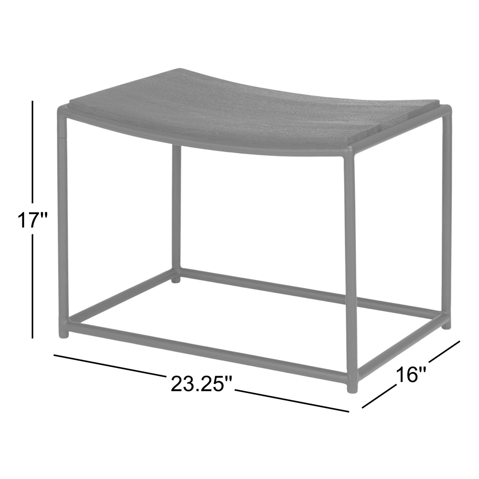 Galina Wood Seat Accent Stool, Brown
