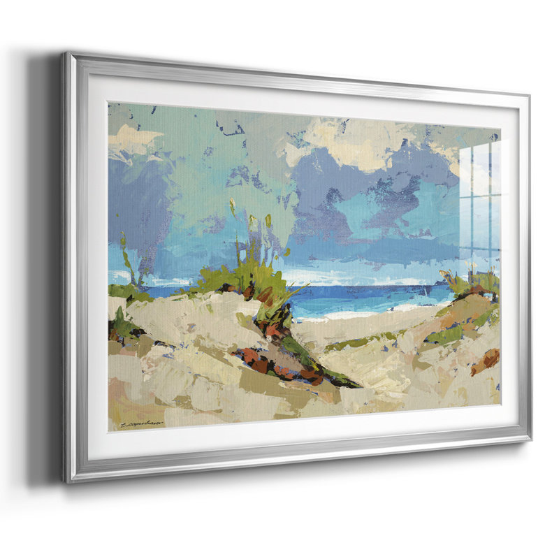 Dunes II, reproduction encadrée sur papier, Argent, H 15 po x l 21 po x P 1,5 po