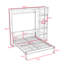 Lit escamotable en bois avec tablettes et lattes Geva-631003917-631003916